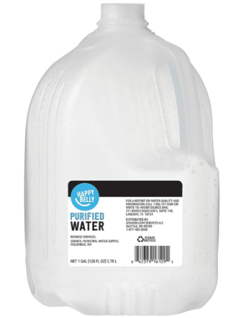 1-Gallon Amazon Brand Happy Belly Purified Water Amazon