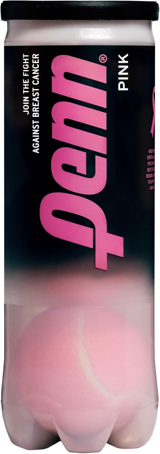 Penn Championship Pink Tennis Balls - Extra Duty Felt Pressurized Tennis Balls - 1 Can, 3 Balls