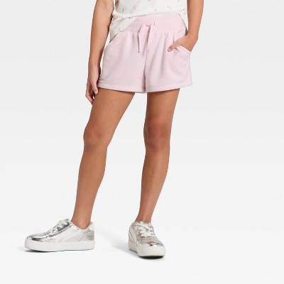 Girls' Fleece Shorts - Cat & Jack™ Pink L