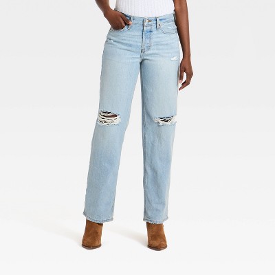 Women's Western Low-Rise Baggy Jeans - Universal Thread™ Light Wash 10