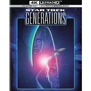 Star Trek VII: Generations (4K UHD + Blu-ray + Digital) $11.55