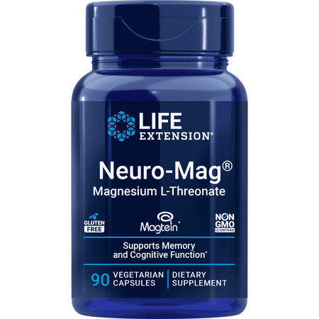 Life Extension, Neuro-Mag® Magnesium L-Threonate, 2000 mg of magnesium L-threonate, memory health, 90 capsules.