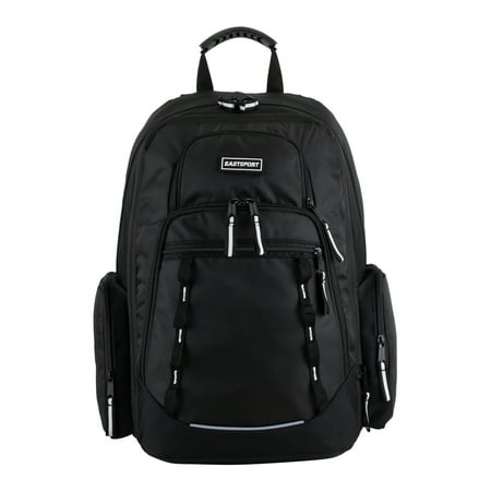 Eastsport Unisex Diamond Expandable Recycled Backpack, Black