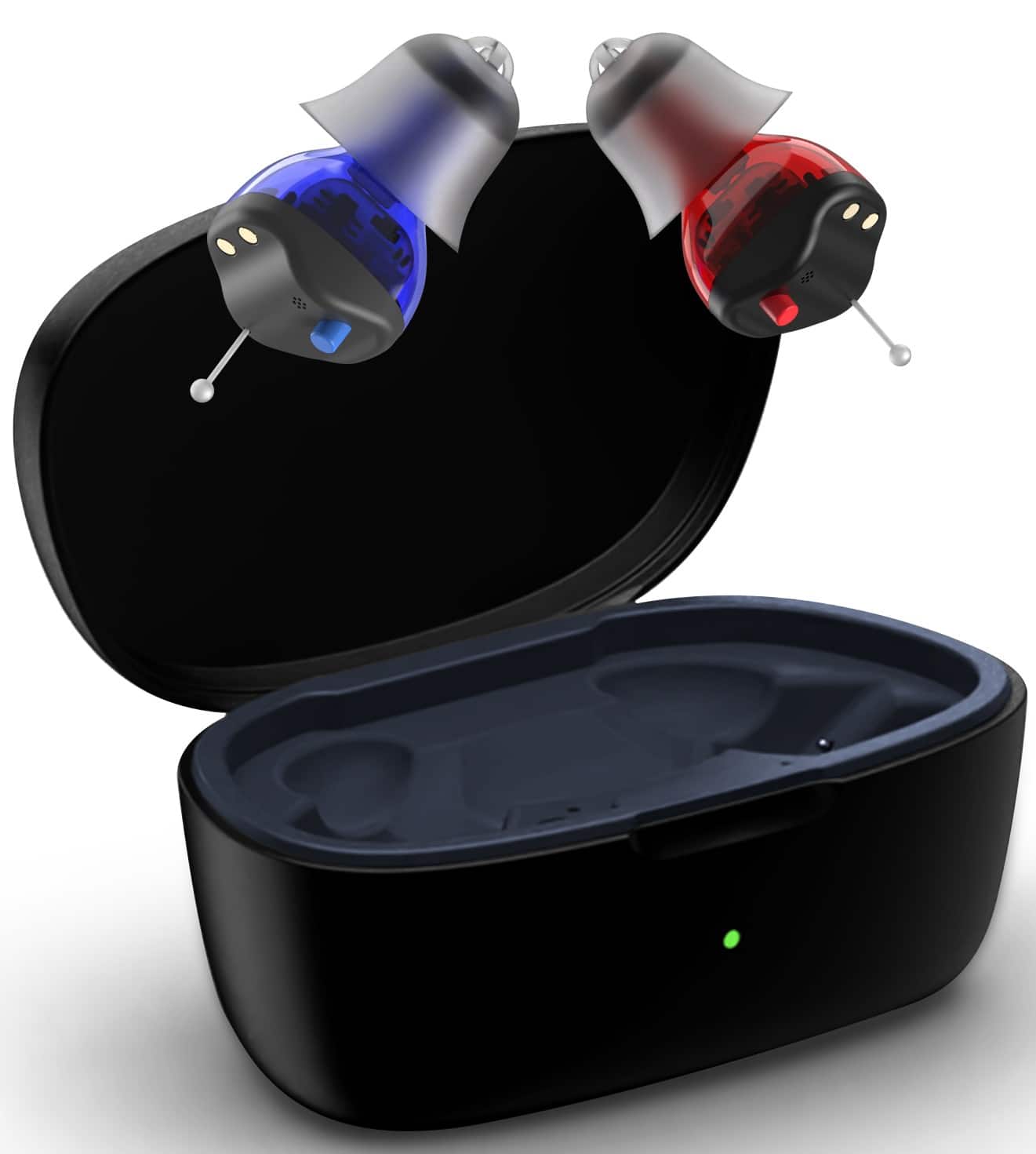 LINNER - Saturn 2 OTC Rechargeable Hearing Aids for Seniors, Discreet & Noise-Canceling - Black