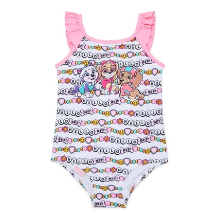 Character Toddler Girl Ruffle Strap One- Piece Swimsuit, Sizes 12M-5T