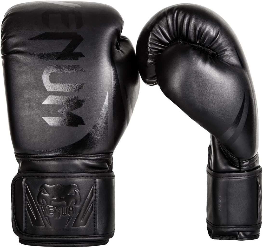 Venum Challenger 2.0 Boxing Gloves - Black/Black - 16-Ounce