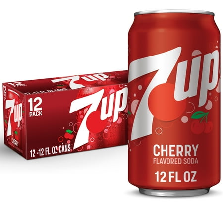 7UP Caffeine Free Cherry Soda Pop, 12 fl oz, 12 Pack Cans