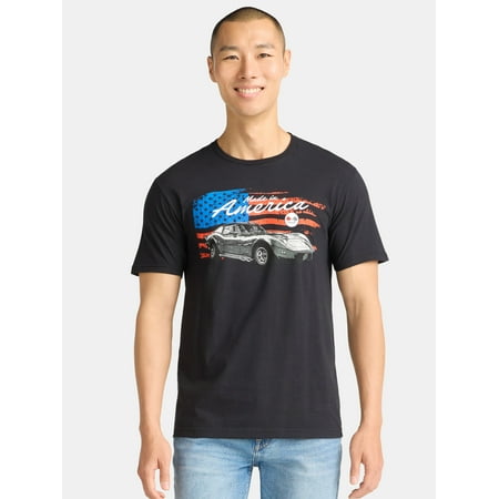 Chevrolet Corvette, Men's & Big Men's Graphic T-Shirt, Patriot Vette, Sizes S-3XL