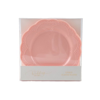 Cook With Color 8pk Plastic Plates Pink