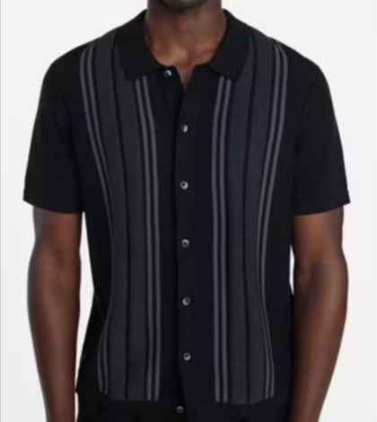 George Men’s Cotton Button Front Polo Sweater with Short Sleeves Walmart