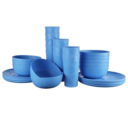 Mainstays 30-Piece Etched Easter Plastic Dinnerware Set
