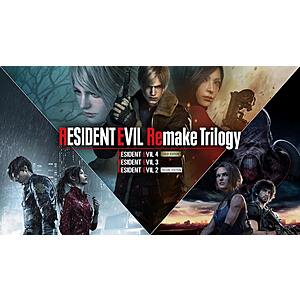 Resident Evil: Remake Trilogy (PS4/PS5 Digital Download) $29.70