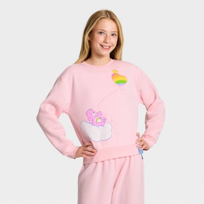 Girls' Care Bears Fleece Sweatshirt - Light Pink S