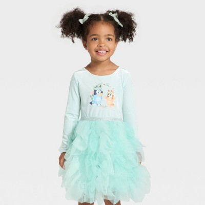 Toddler Girls' Bluey Ballerina Dress - Light Blue 5T