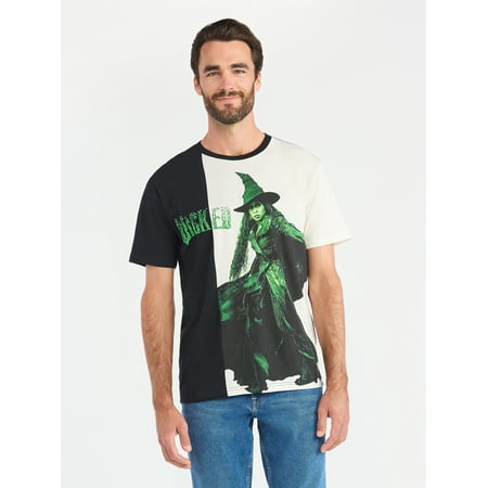 Wicked Men's and Big Men's Colorblocked Graphic Tee with Short Sleeves, Sizes S-3XL