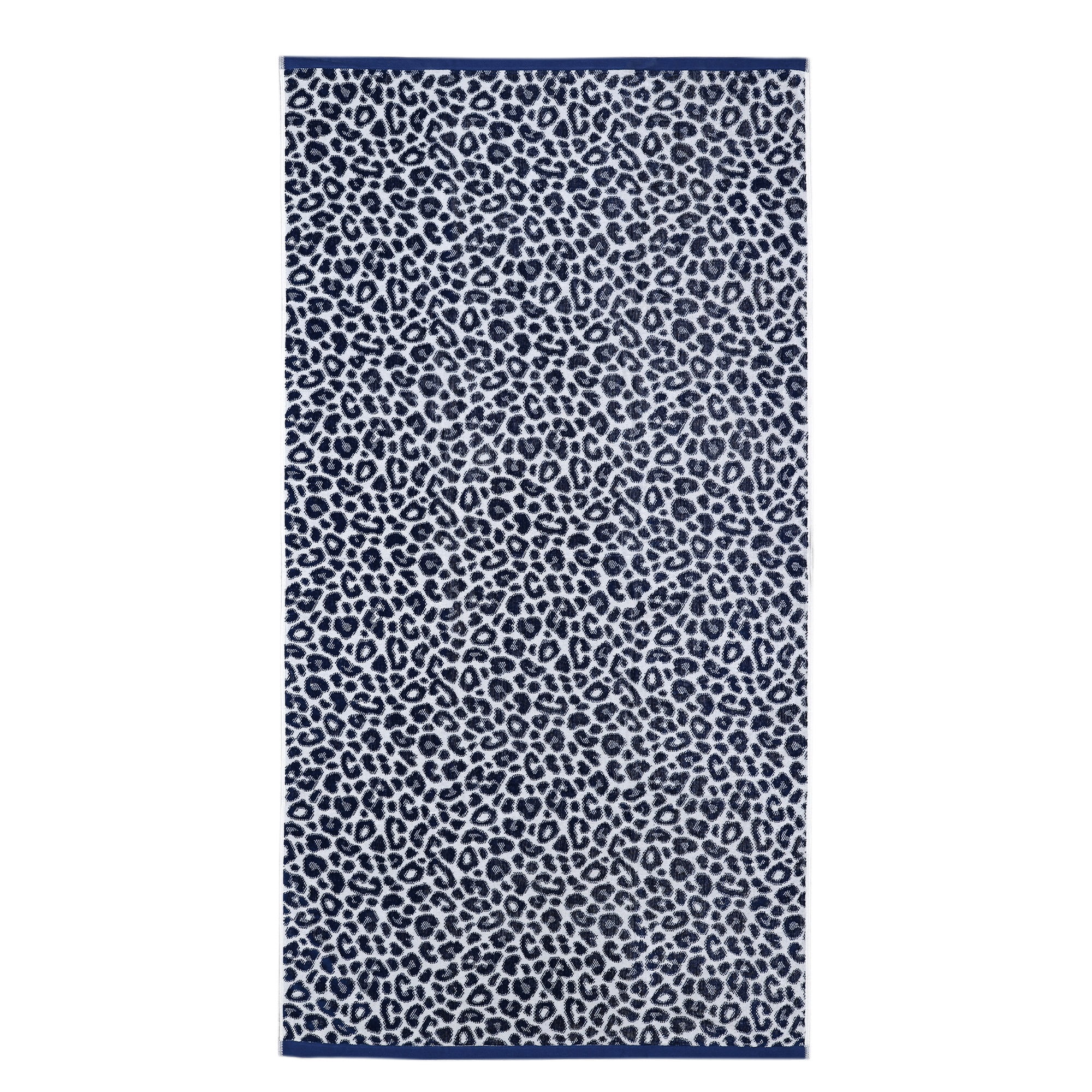 Mainstays Beach Collection Beach Towel, 36 x 72 in, Leopard Blue