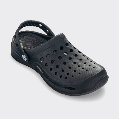 Joybees Men's Chance Clogs - Black 11: Slip-On EVA Footwear, Non-Marking Outsole