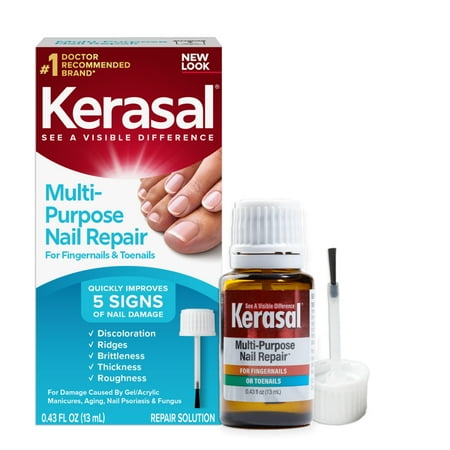 Kerasal Multi-Purpose Nail Repair Solution for Discolored and Damaged Nails, 0.43 oz