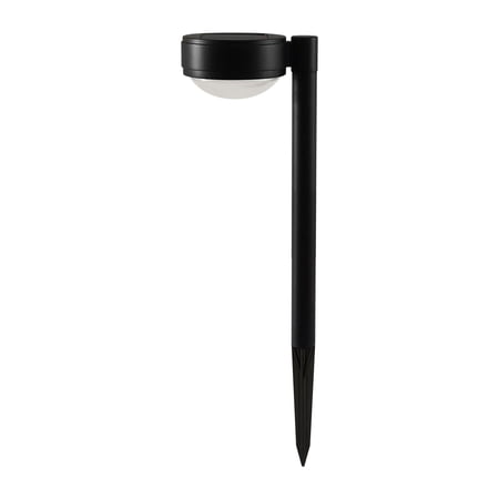 Better Homes & Gardens Solar Powered Black Dome Downlight Walkway and Landscape Light, 20 Lumens