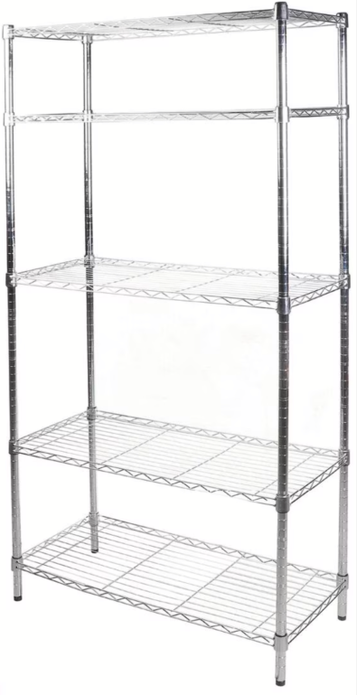 Rubbermaid Heavy Duty 5-Tier Chrome Wire Shelving Unit Walmart