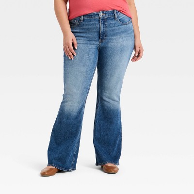 Women's High-Rise Vintage Flare Jeans - Ava & Viv™ Medium Wash 30