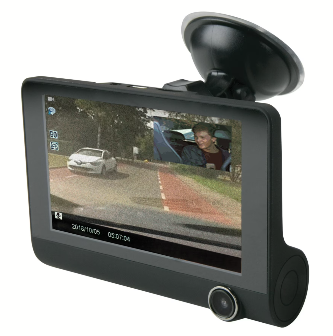 Scosche DVR Dual 1080p Front & 720p Rear Facing Suction Cup Dash Cam Walmart
