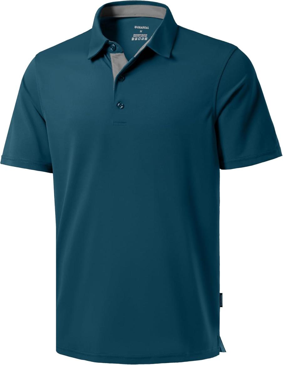 G Gradual Men's Dry Fit Moisture Wicking Collared Golf Polo Shirt Amazon