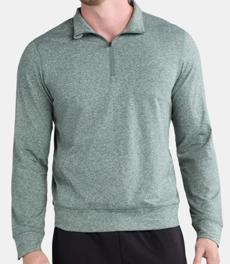 Athletic Works Men's ButterCore Soft Quarter-Zip Pullover Shirt Walmart