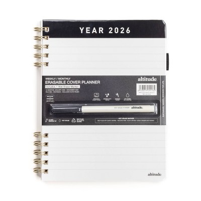 Altitude 2026 Erasable Cover Planner 7"x9" Monthly/Weekly with Wet Erase Marker