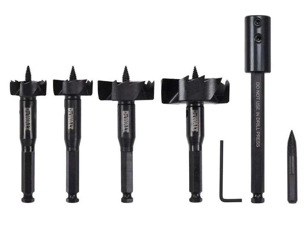 5-Piece DEWALT Heavy Duty Self-Feed Bit Set w/ Case Amazon