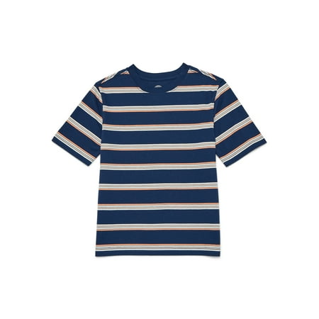 Wonder Nation Boys Short Sleeve Stripe T-Shirt, Sizes 4-18 & Husky