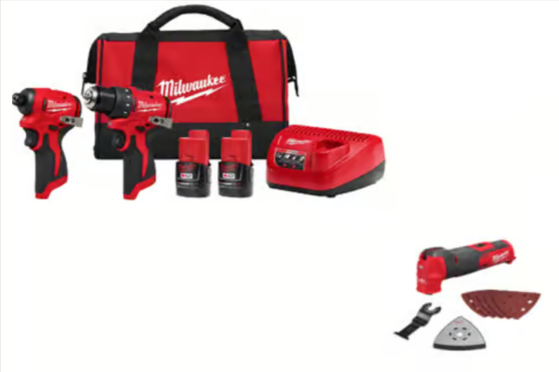Milwaukee M12 FUEL Subcompact Brushless Drill/Impact with Multi-Tool 3 Tool Kit Ace Hardware