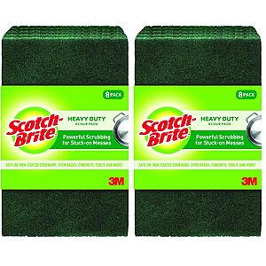 2-Pk 8-Ct Scotch-Brite Heavy Duty Scour Pads $4.45 w/ S&S