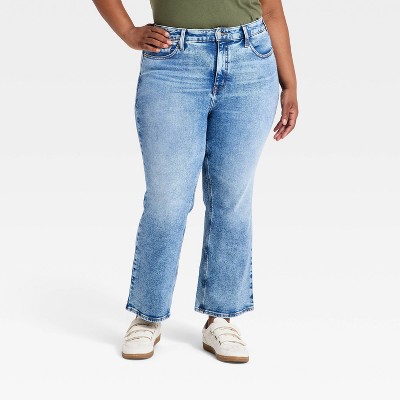 Women's High-Rise Kick Flare Jeans - Ava & Viv™ Vintage Light Wash 24