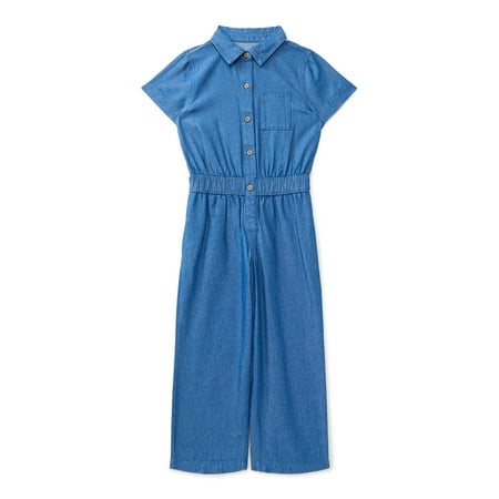 Wonder Nation Girls Boiler Jumpsuit, Sizes 4-18 & Plus