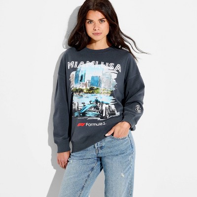 Women's F1 Miami Race Graphic Pullover Sweatshirt - Dark Gray XXL