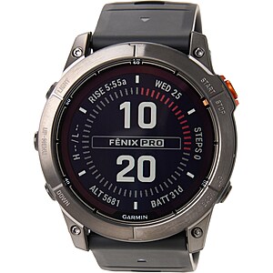 51mm Garmin Fenix 7X Pro Multisport GPS Solar Smartwatch (Black) $400 + Free S&H