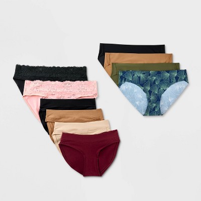 Women's 10pk Mix & Match Bikini Underwear - Auden™ Assorted Color XS