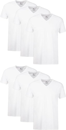 Hanes Men's Moisture-Wicking V-Neck Undershirt 6-Pack