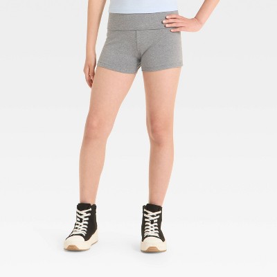 Girls' Foldover Bike Shorts - art class™ Heather Gray XXL