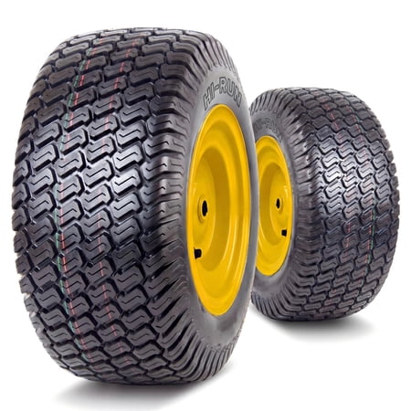 Hi-Run 2 Set SU05 20X8.00-8 2PR Light Duty Lawn and Garden Tires & Wheel Assembly 3/16" Keyway, 3.5" Offset Hub, 3/4" Borehole