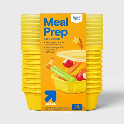 Food Storage Containers Deli/Snack - 8oz/10pk - Yellow - up&up™