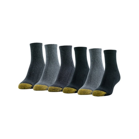 GTE Women's Half Cushion Quarter Socks, 6-Pack