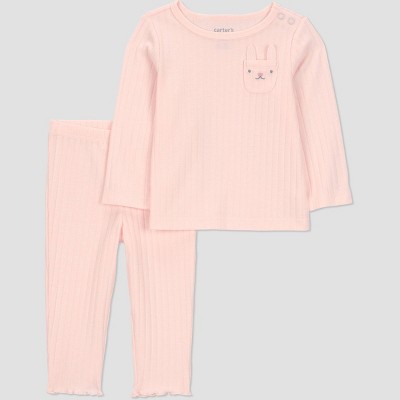 Carter's Just One You® Baby Girls' 2pc Bunny Pocket Easter Set - Pink 3M
