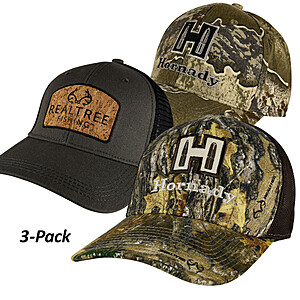 3-Pk Backcountry Grit Series Caps (2x Hornady, Realtree Fishing) $13 + Free S&H