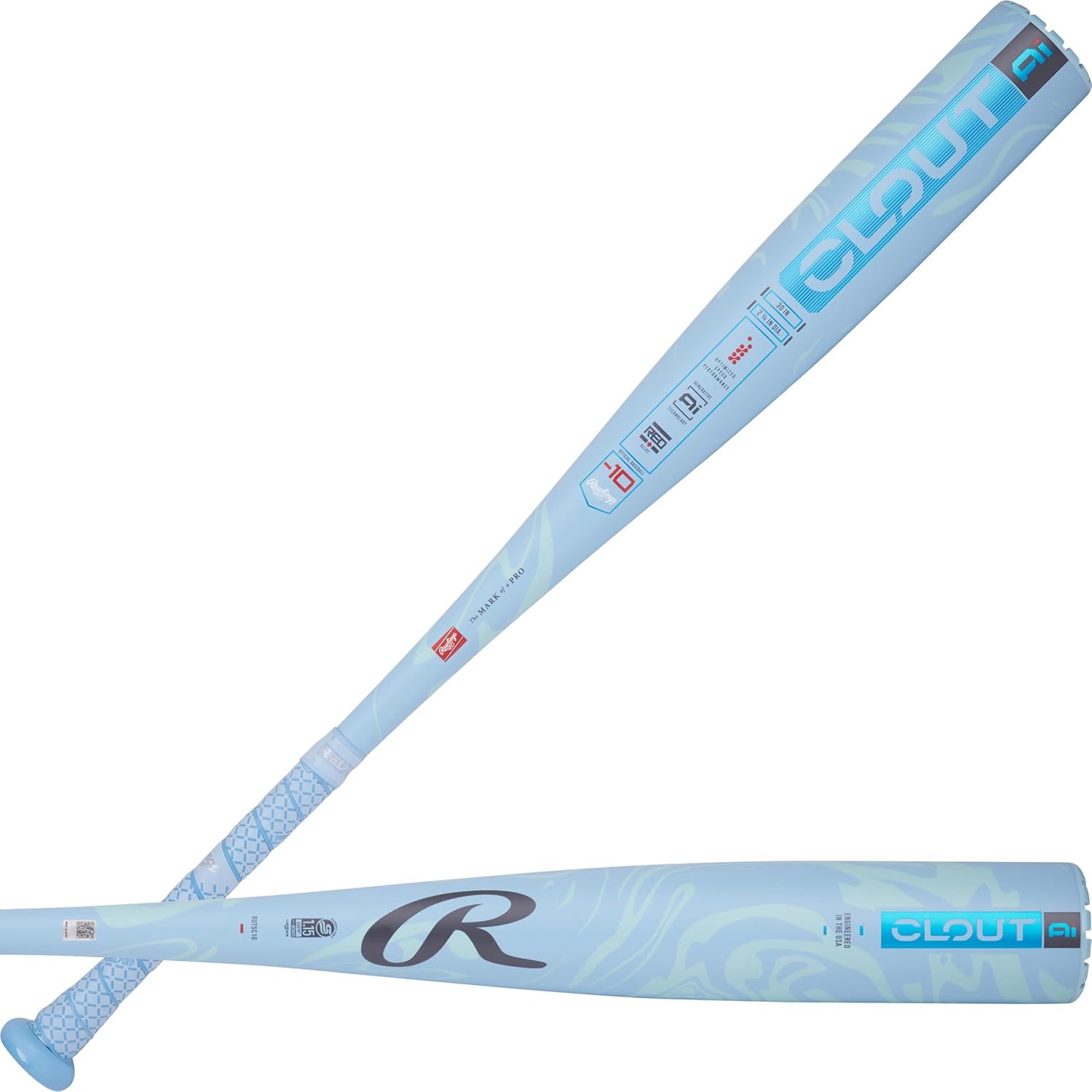 Rawlings | Clout AI Baseball Bat | USSSA | 31-inch | -10