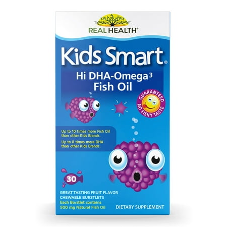 Kids Smart Hi DHA Omega-3 Fish Oil, Fruit Chewables, 30 Count