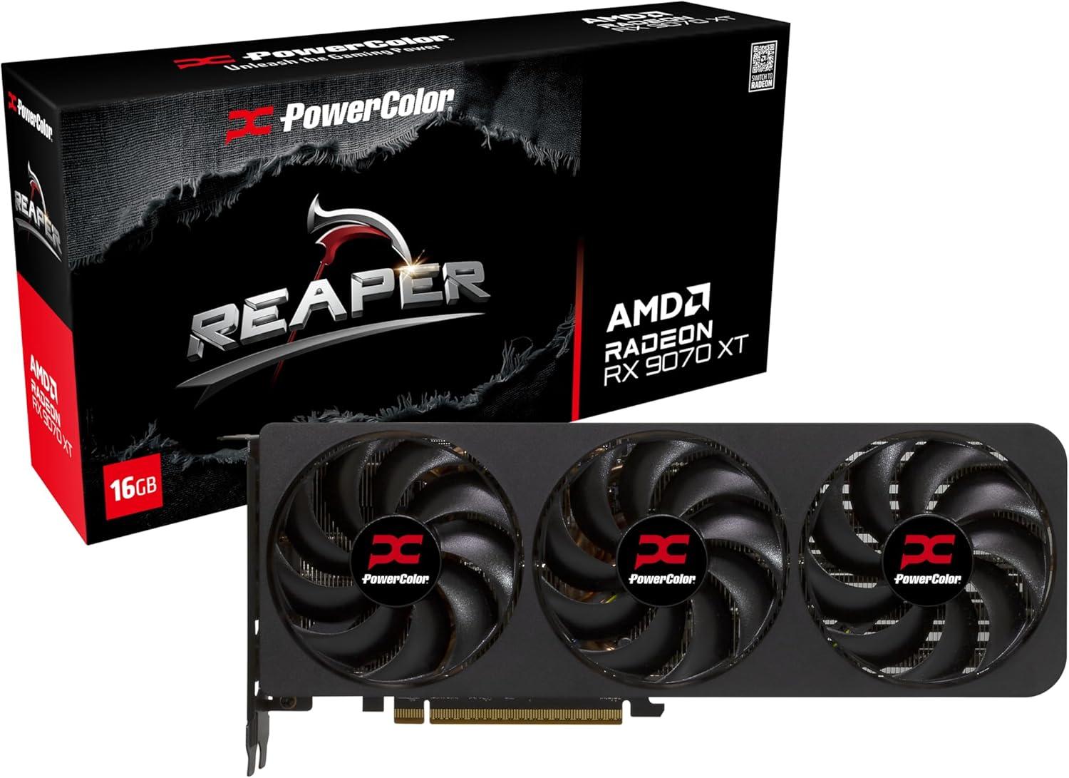 AMD PowerColor Reaper AMD Radeon RX 9070 XT 16GB GDDR6 Video Card Amazon