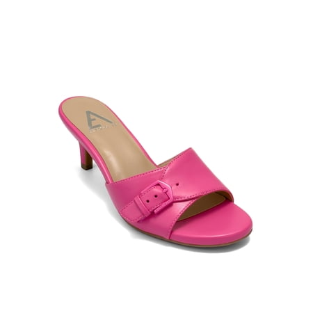 Aerosoles Women's Nea Kitten Heel Buckle Sandal Mules