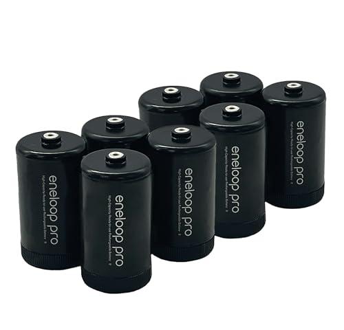 8pk Eneloop Panasonic Pro D Size Adapters for Rechargeable AA Batteries Amazon
